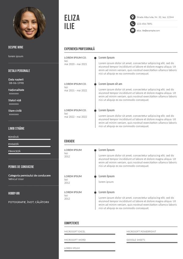 Profesor de școală primară CV
